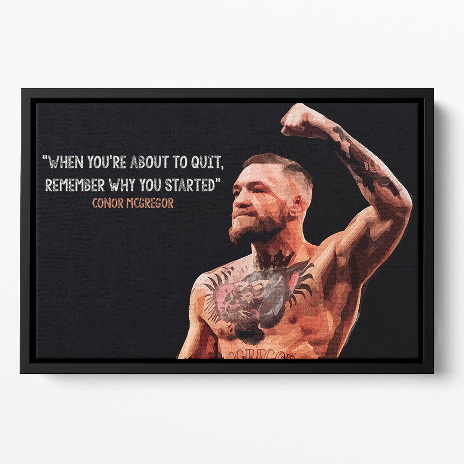 Conor Mcgregor Quit Floating Framed Canvas