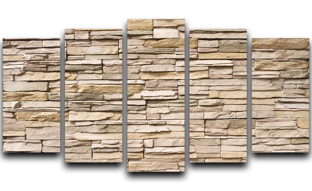 Contemporary stacked stone 5 Split Panel Canvas - Canvas Art Rocks - 1