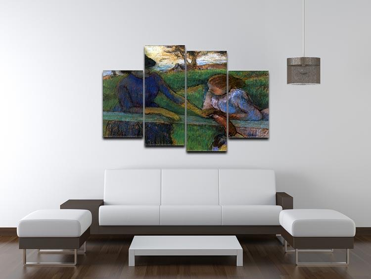 Conversation by Degas 4 Split Panel Canvas - Canvas Art Rocks - 3