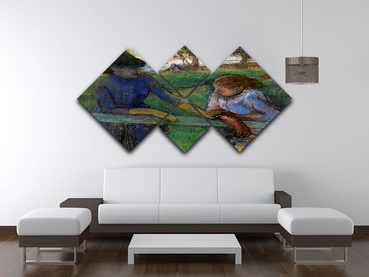 Conversation by Degas 4 Square Multi Panel Canvas - Canvas Art Rocks - 3