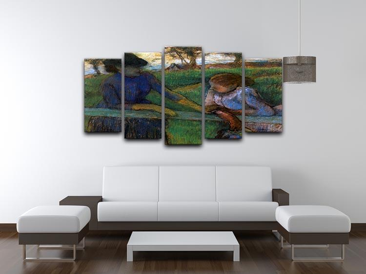 Conversation by Degas 5 Split Panel Canvas - Canvas Art Rocks - 3