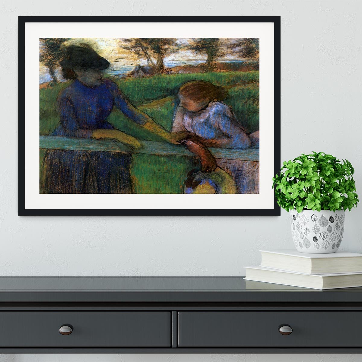 Conversation by Degas Framed Print - Canvas Art Rocks - 1