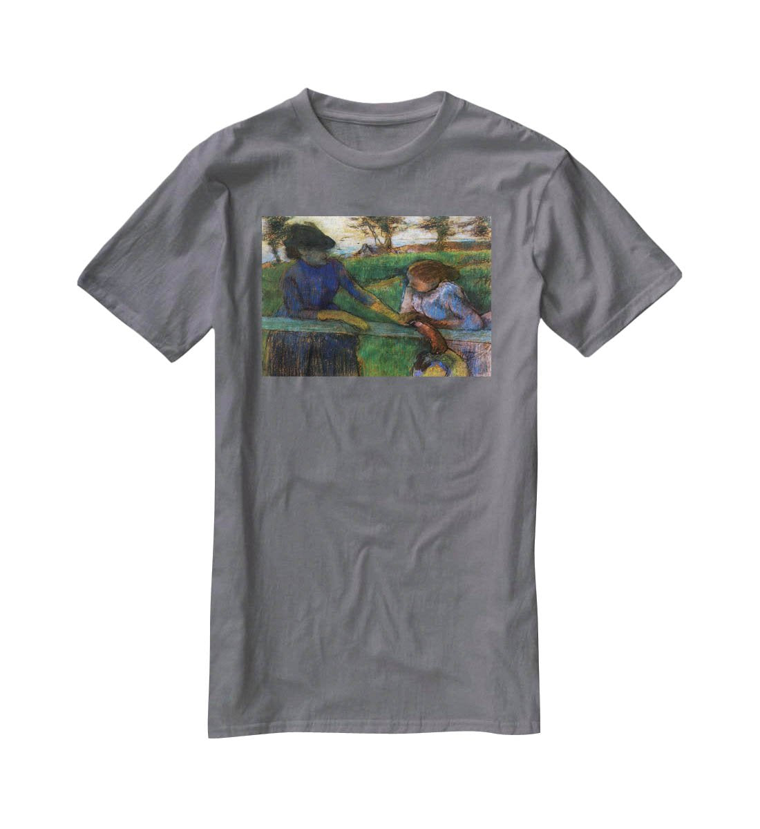 Conversation by Degas T-Shirt - Canvas Art Rocks - 3