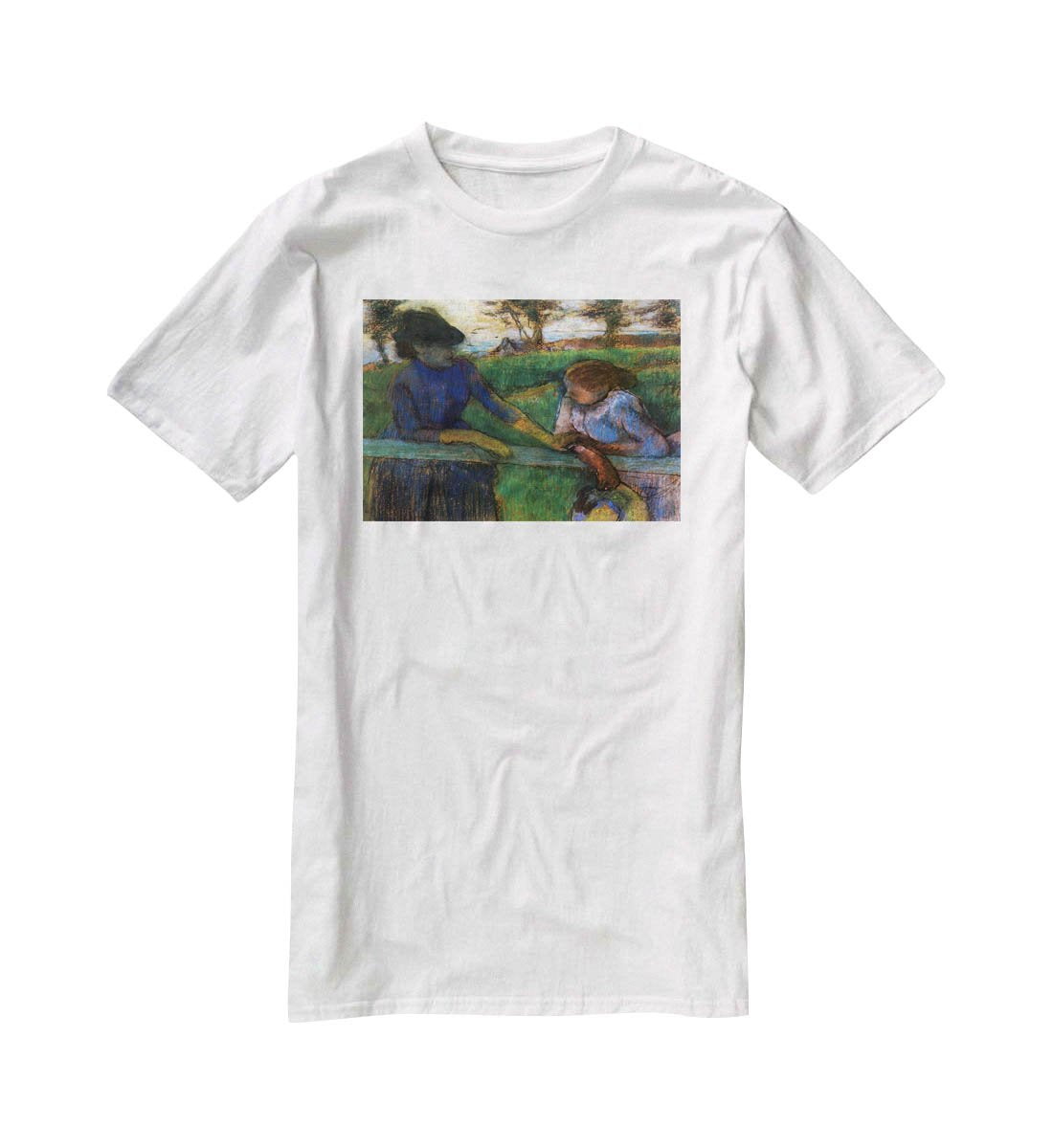 Conversation by Degas T-Shirt - Canvas Art Rocks - 5