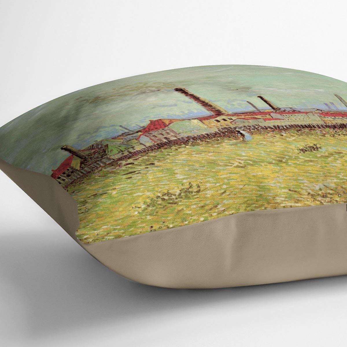 Corner of Voyer d Argenson Park at Asnieres 2 by Van Gogh Throw Pillow