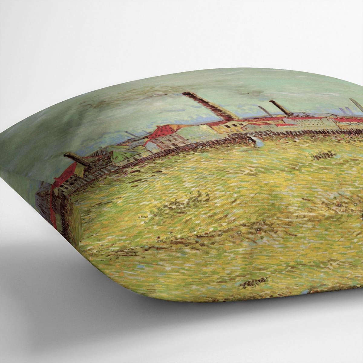 Corner of Voyer d Argenson Park at Asnieres 2 by Van Gogh Throw Pillow