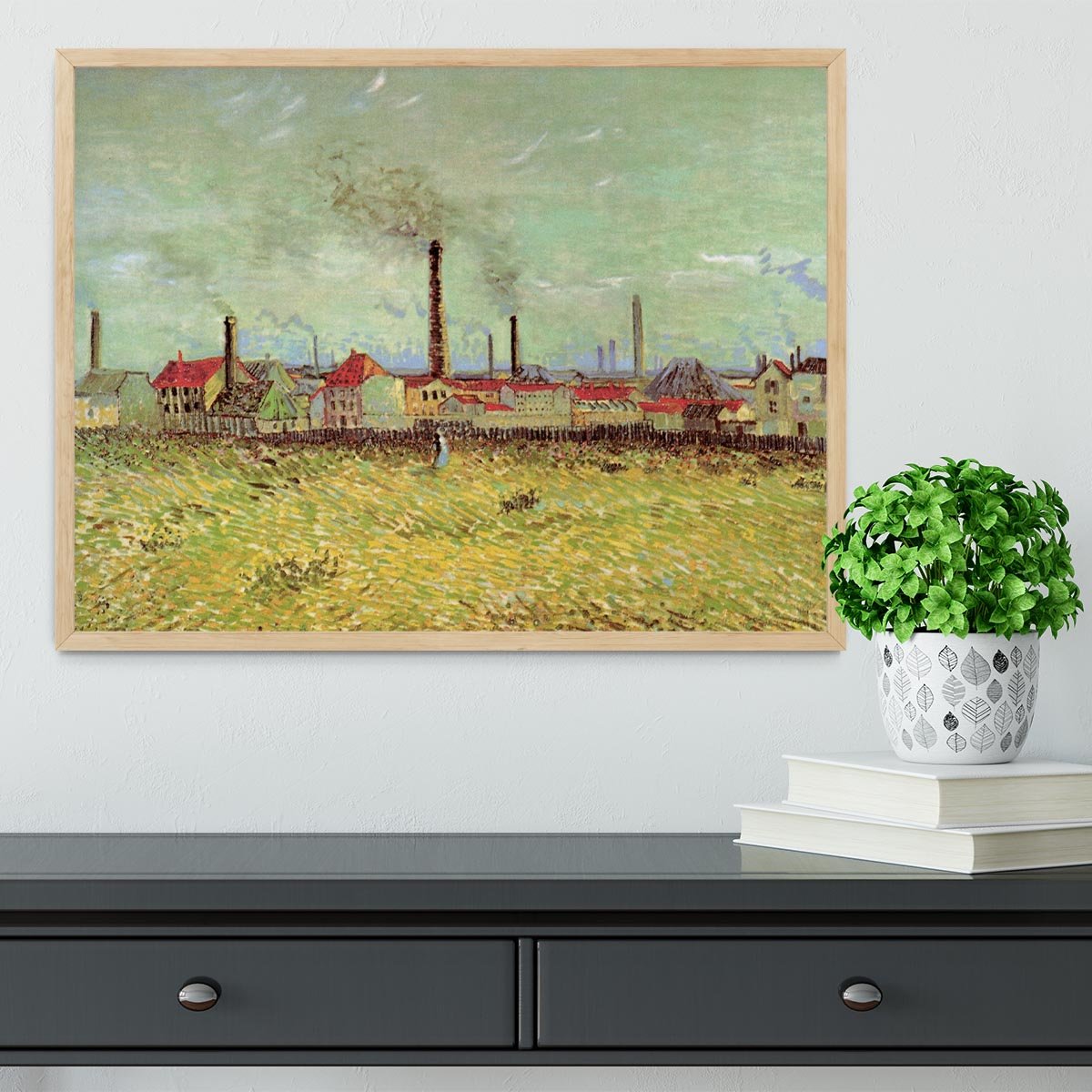 Corner of Voyer d Argenson Park at Asnieres 2 by Van Gogh Framed Print - Canvas Art Rocks - 4