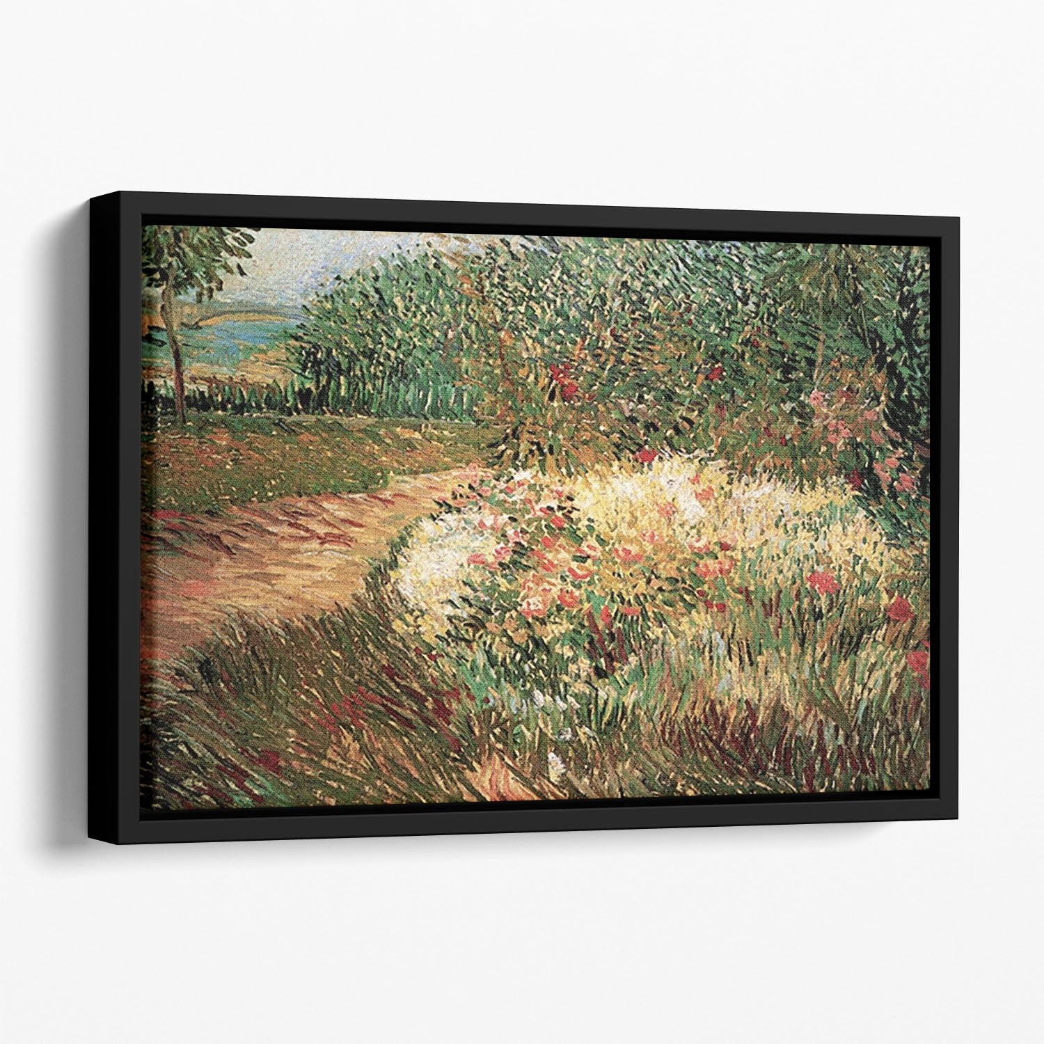 Corner of Voyer d Argenson Park at Asnieres by Van Gogh Floating Framed Canvas