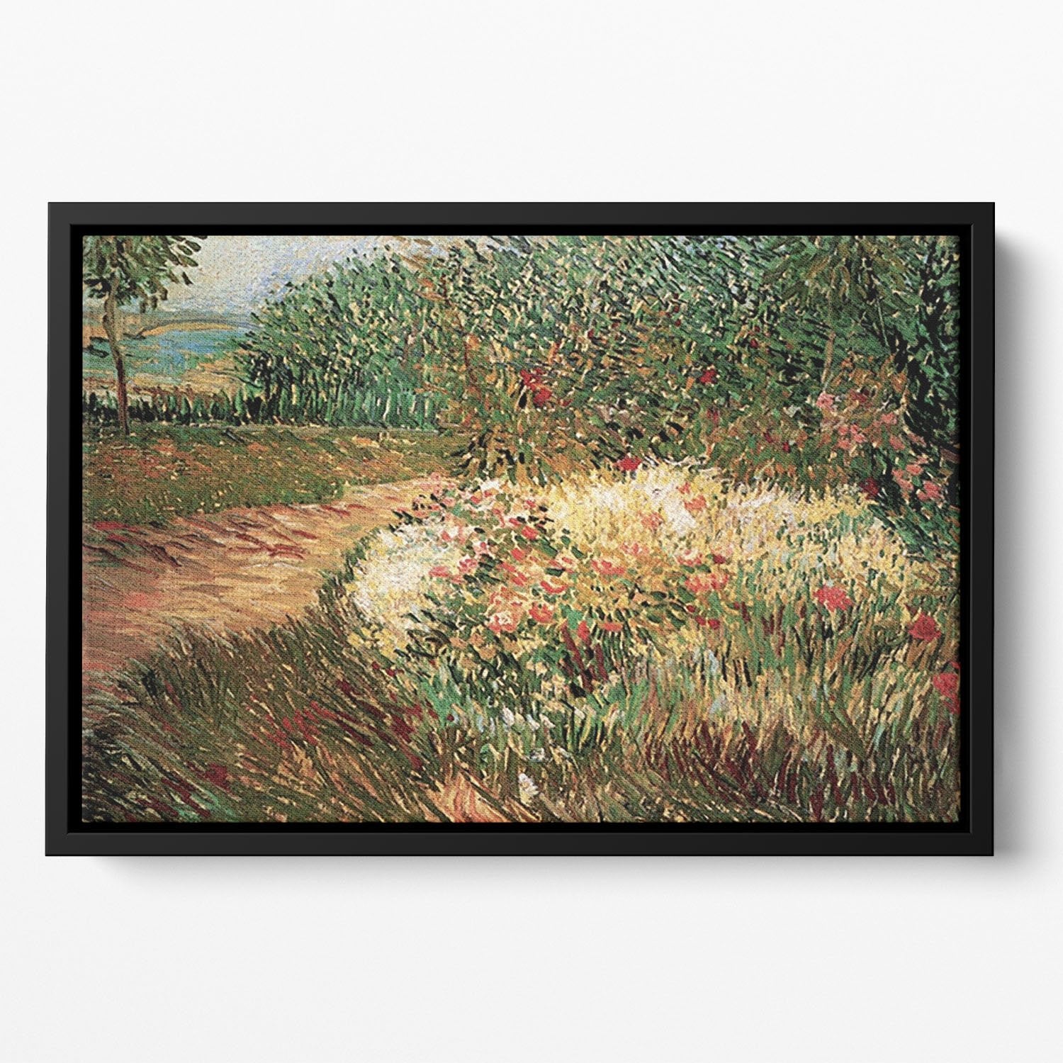 Corner of Voyer d Argenson Park at Asnieres by Van Gogh Floating Framed Canvas