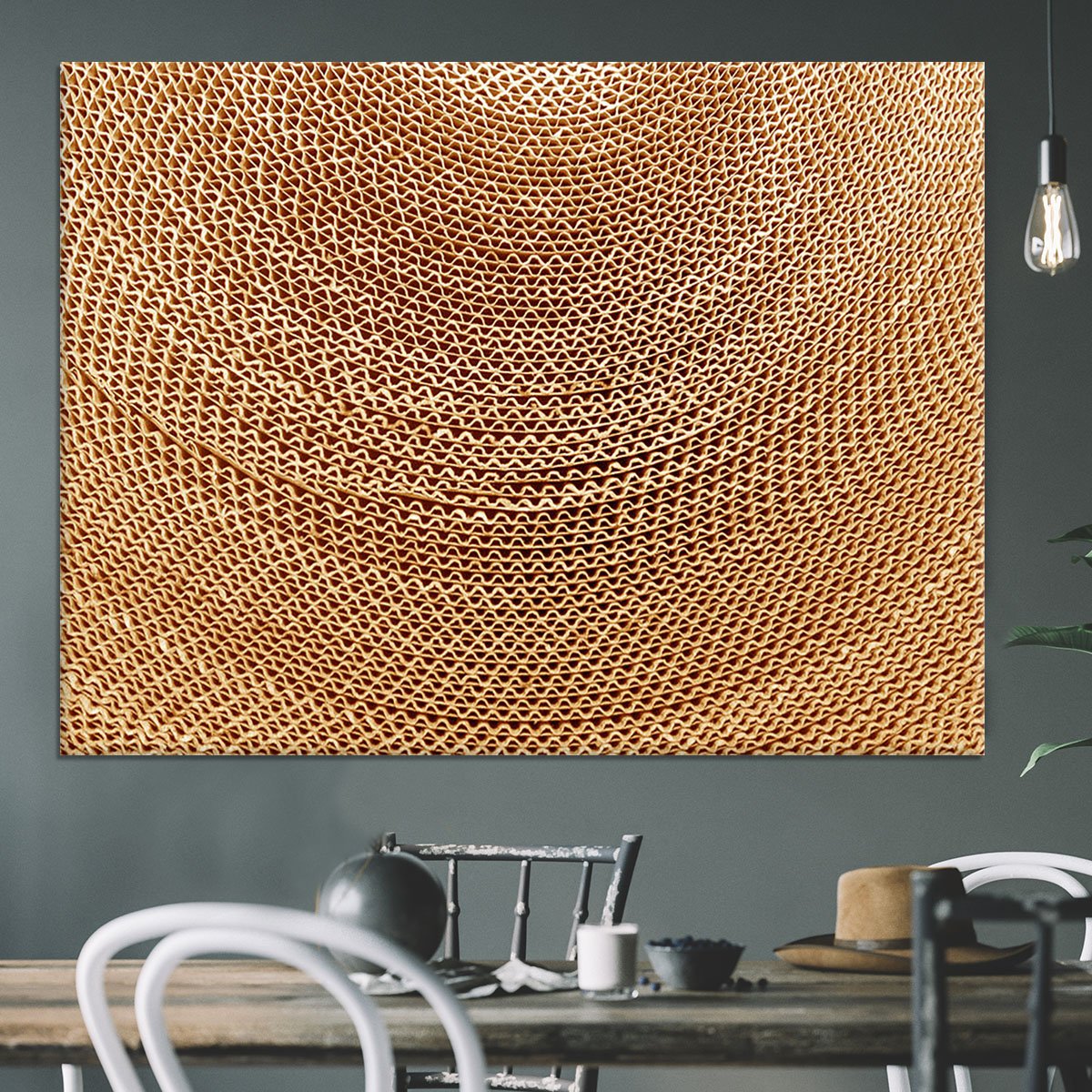 Corrugated cardboard abstract Canvas Print or Poster
