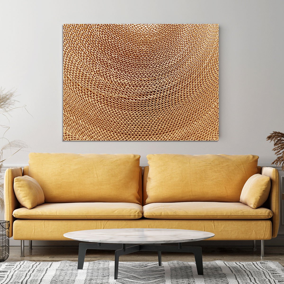 Corrugated cardboard abstract Canvas Print or Poster