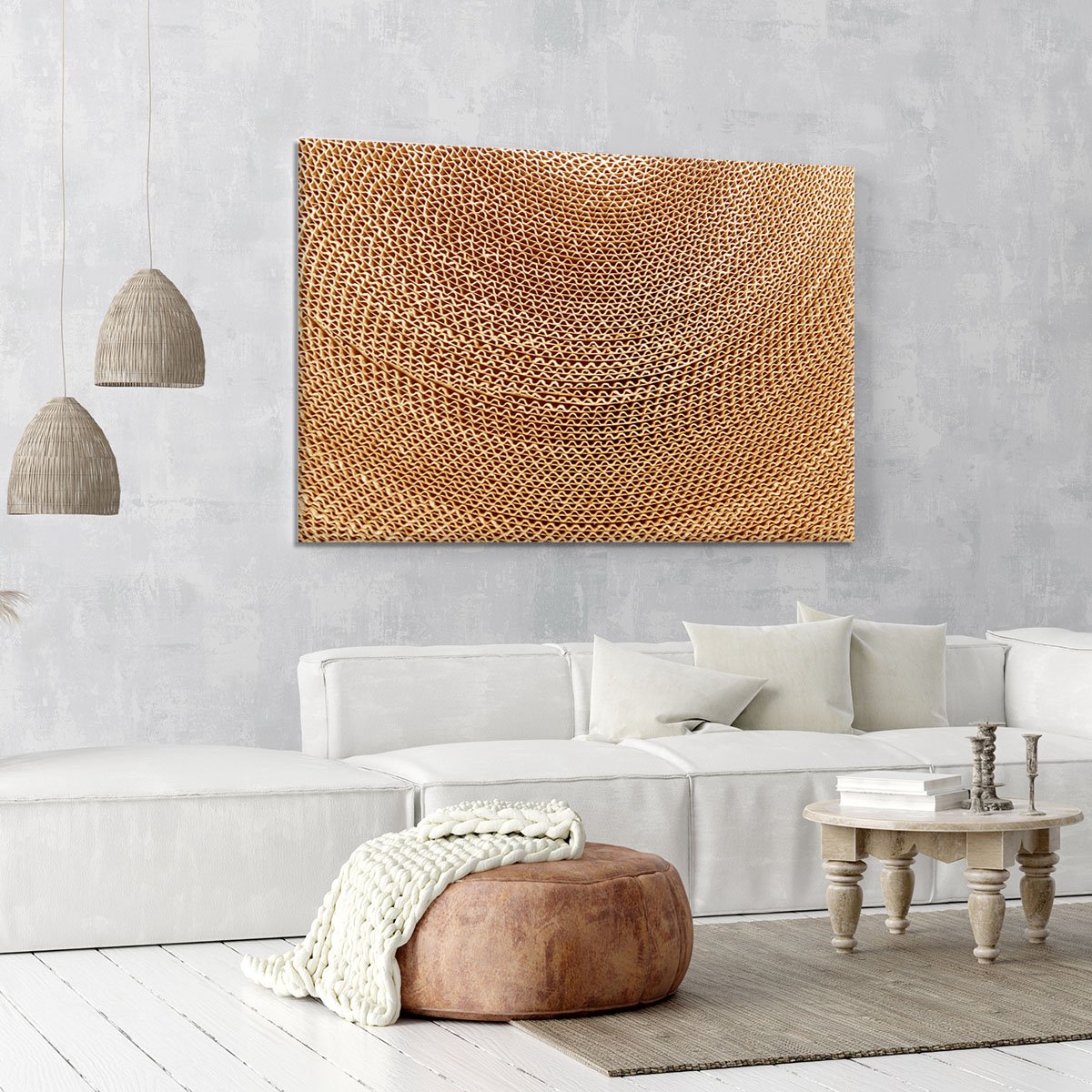 Corrugated cardboard abstract Canvas Print or Poster