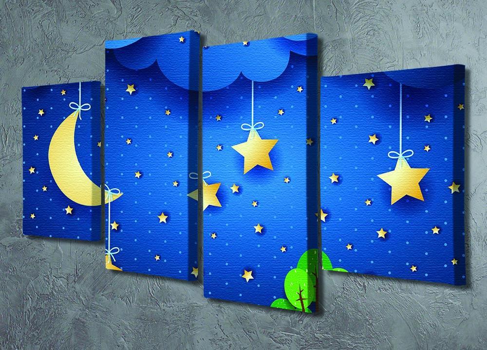 Countryside fantasy landscape 4 Split Panel Canvas  - Canvas Art Rocks - 2