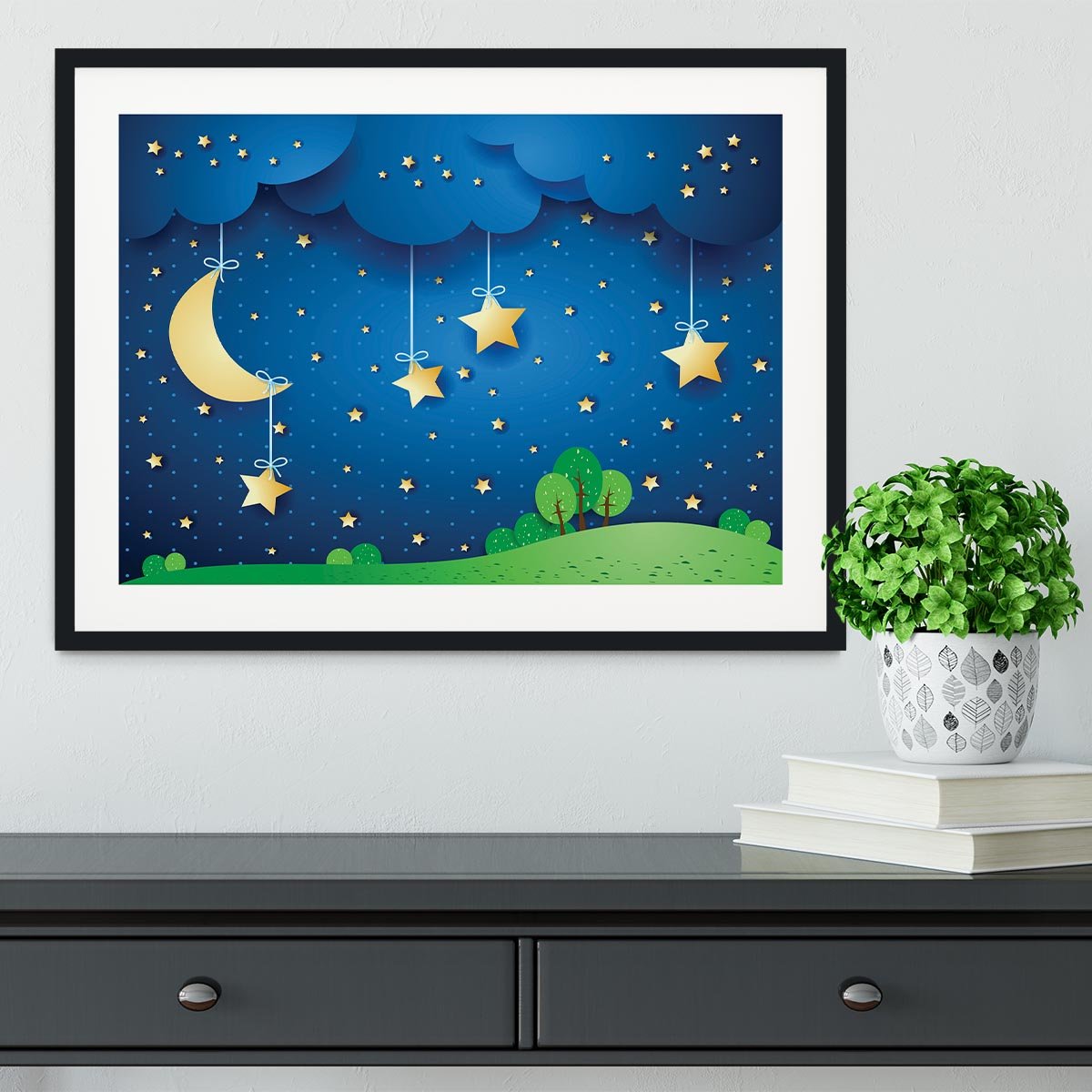 Countryside fantasy landscape Framed Print - Canvas Art Rocks - 1