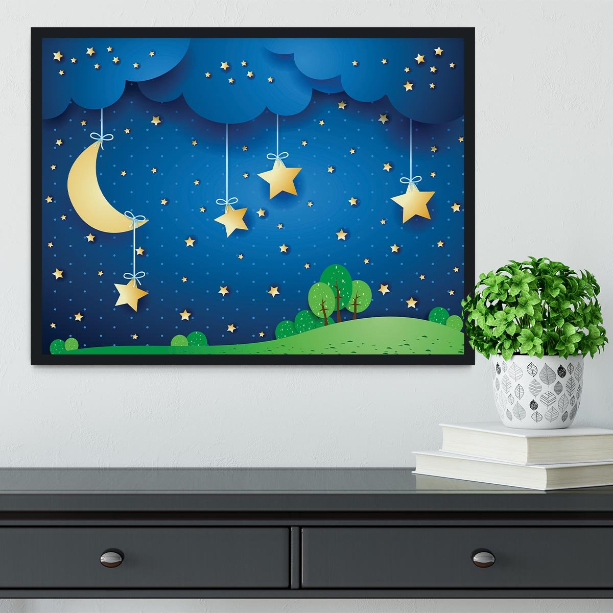 Countryside fantasy landscape Framed Print - Canvas Art Rocks - 2