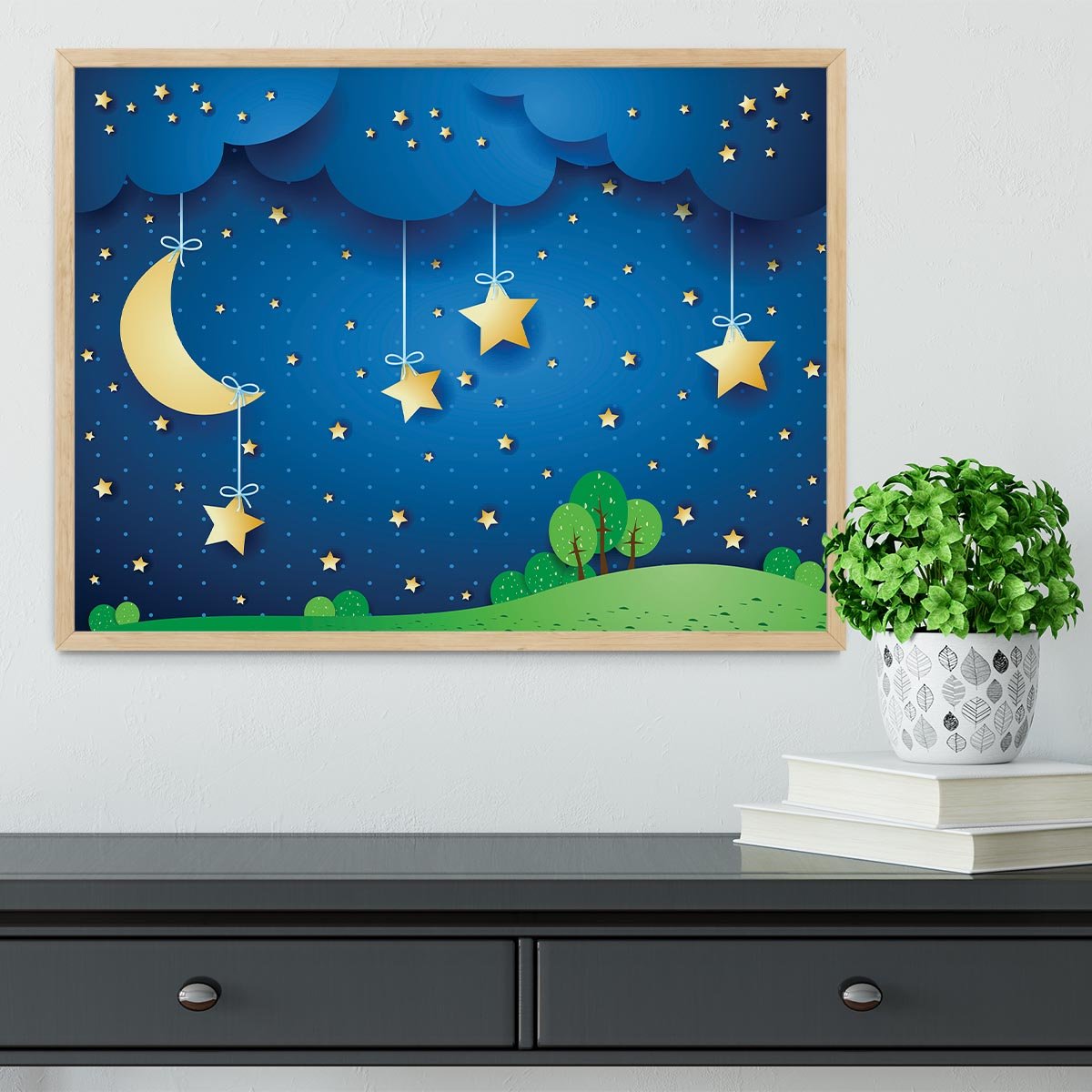 Countryside fantasy landscape Framed Print - Canvas Art Rocks - 4