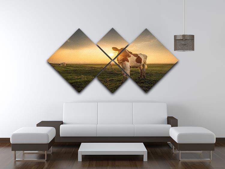 Cow 4 Square Multi Panel Canvas - Canvas Art Rocks - 3