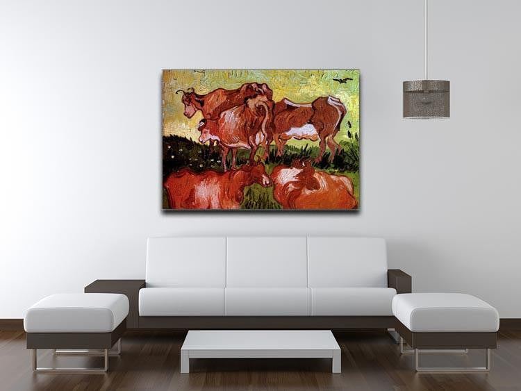 Cows after Jordaens by Van Gogh Canvas Print & Poster - Canvas Art Rocks - 4