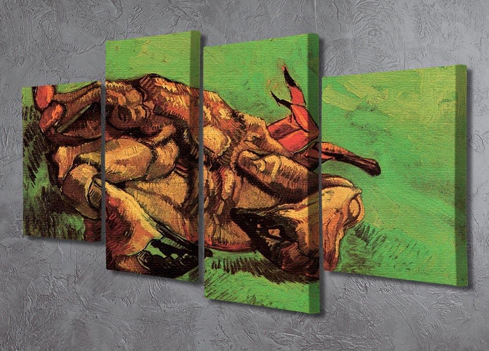 Crab on Its Back by Van Gogh 4 Split Panel Canvas - Canvas Art Rocks - 2
