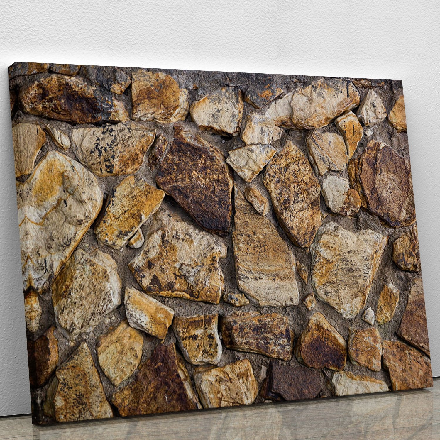 Cracked brick wall background Canvas Print or Poster