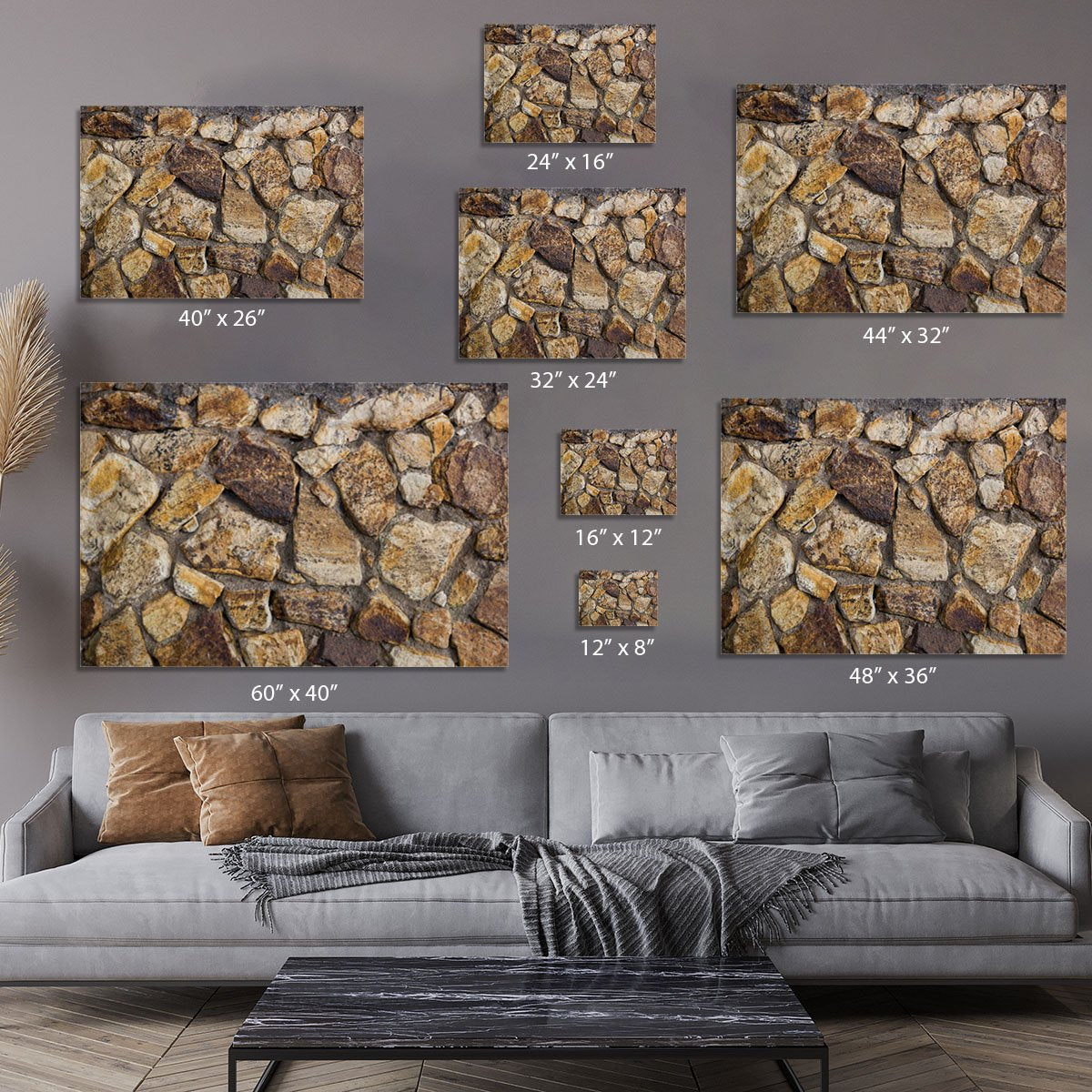 Cracked brick wall background Canvas Print or Poster