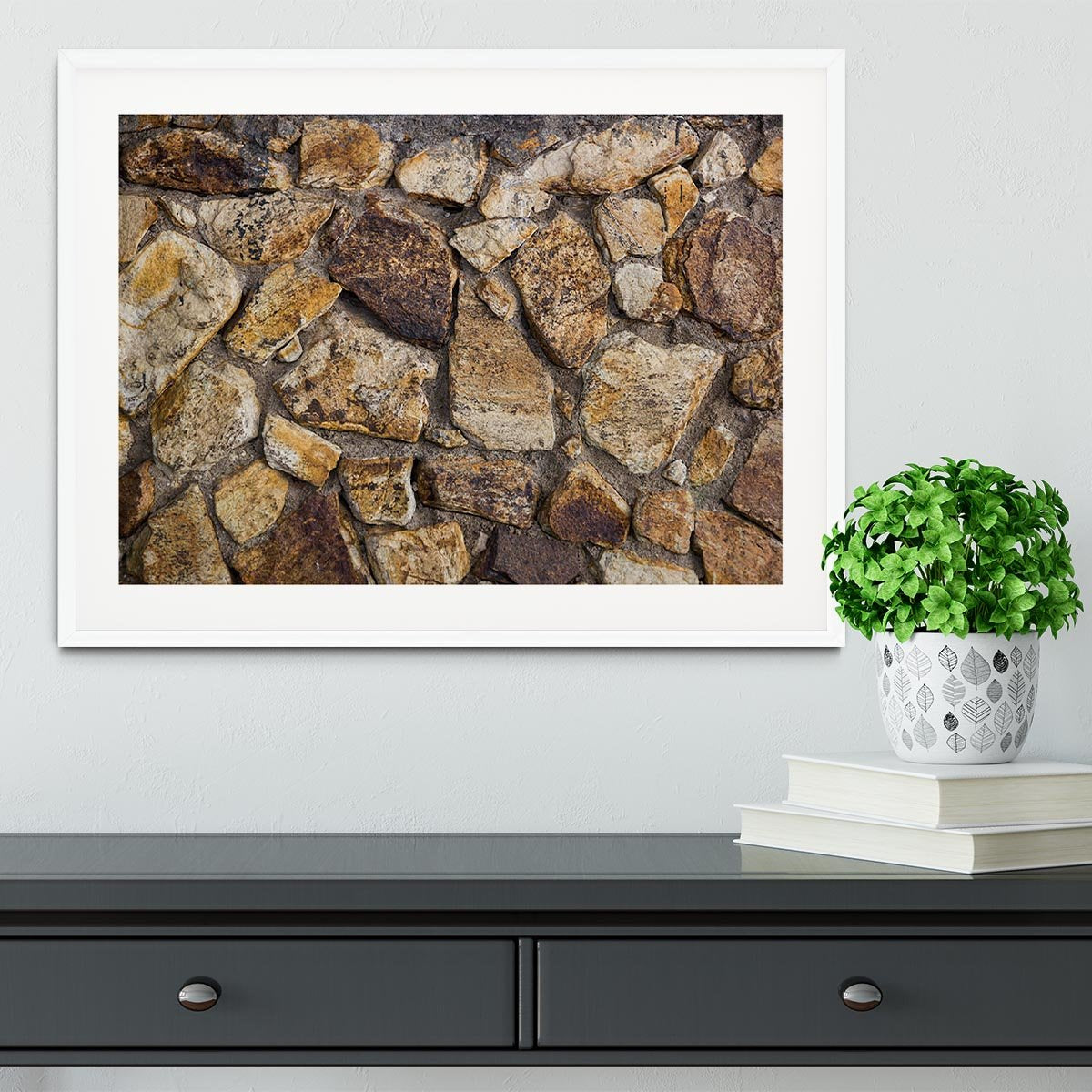 Cracked brick wall background Framed Print - Canvas Art Rocks - 5