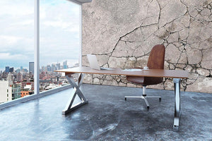 Cracked concrete Wall Mural Wallpaper - Canvas Art Rocks - 3