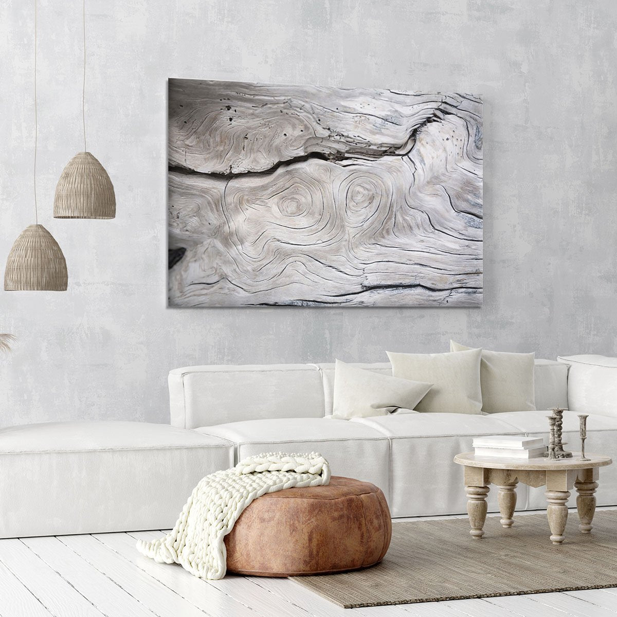 Cracks and structures in wood Canvas Print or Poster