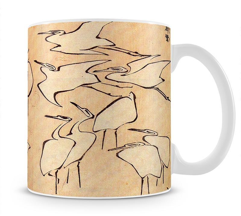 Cranes by Hokusai Mug - Canvas Art Rocks - 1