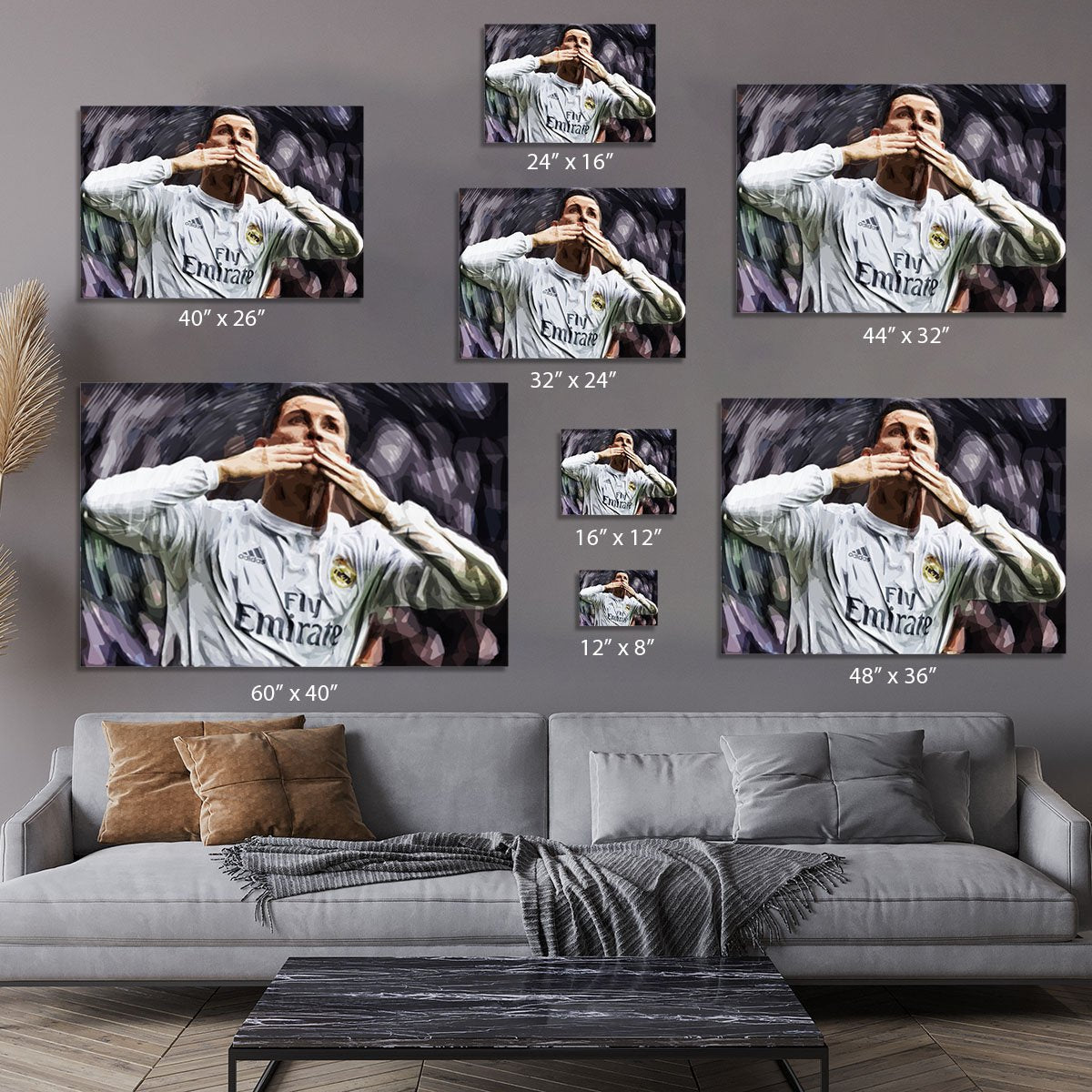 Cristiano Ronaldo Kiss Canvas Print or Poster