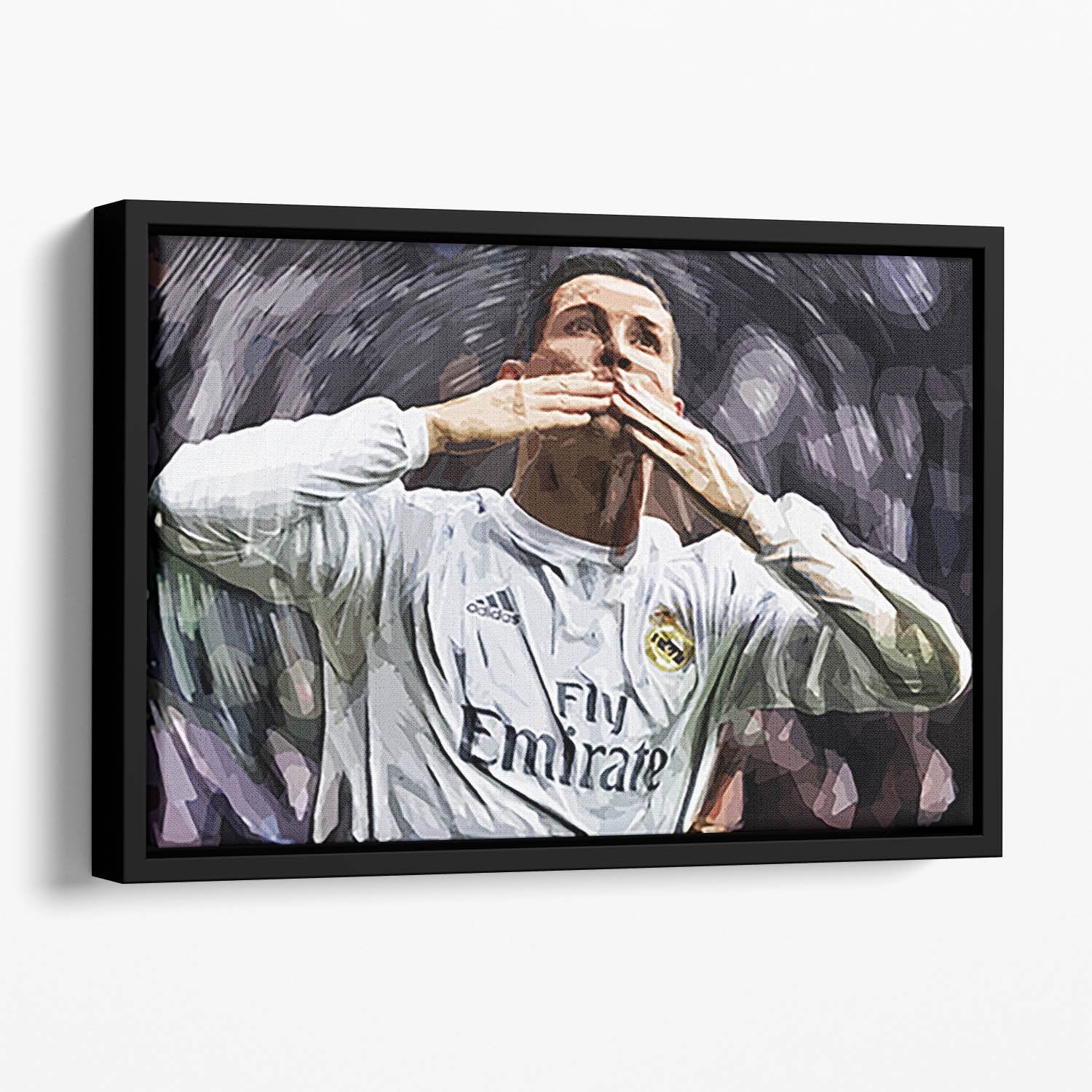 Cristiano Ronaldo Kiss Floating Framed Canvas