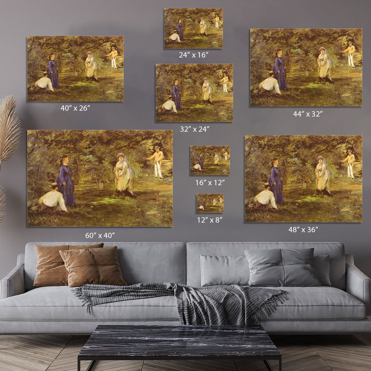 Croquet Party by Manet Canvas Print or Poster