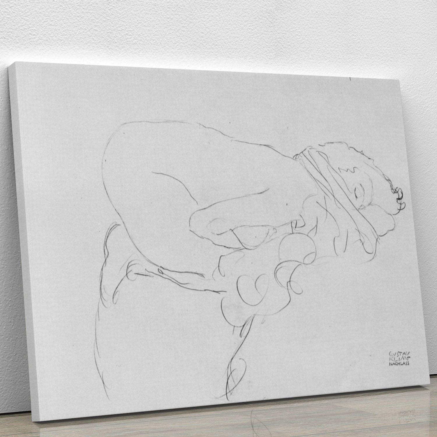Crouching to right by Klimt Canvas Print or Poster