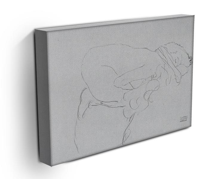 Crouching to right by Klimt Canvas Print or Poster - Canvas Art Rocks - 3