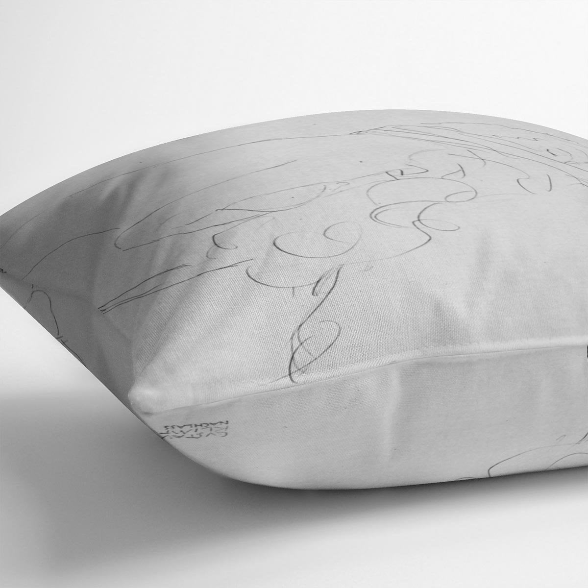 Crouching to right by Klimt Throw Pillow