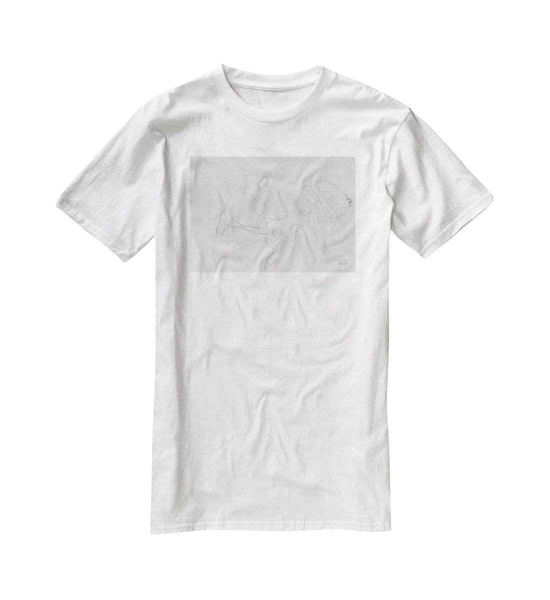 Crouching to right by Klimt T-Shirt - Canvas Art Rocks - 5
