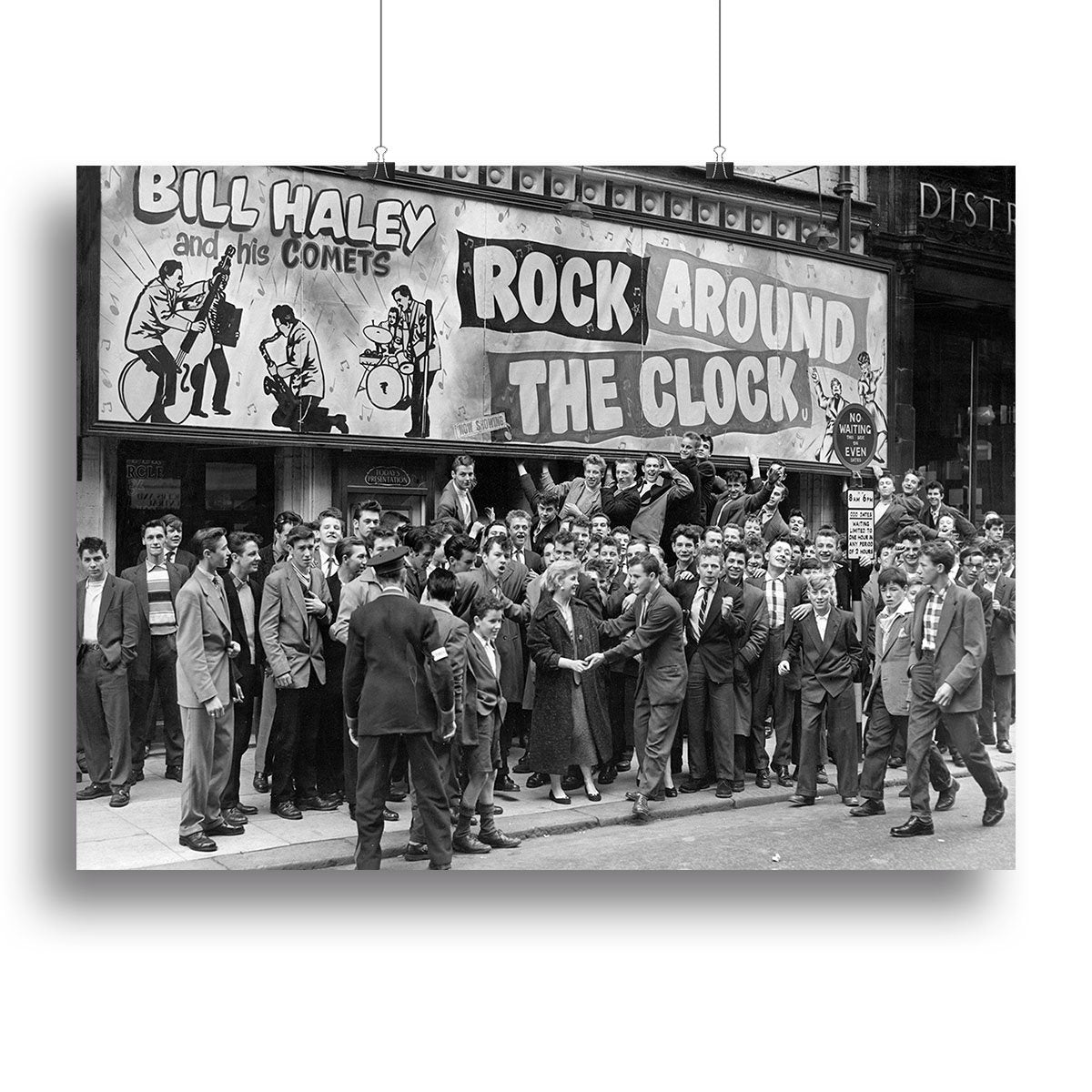 Crowd waiting to see Rock Around The Clock Canvas Print or Poster