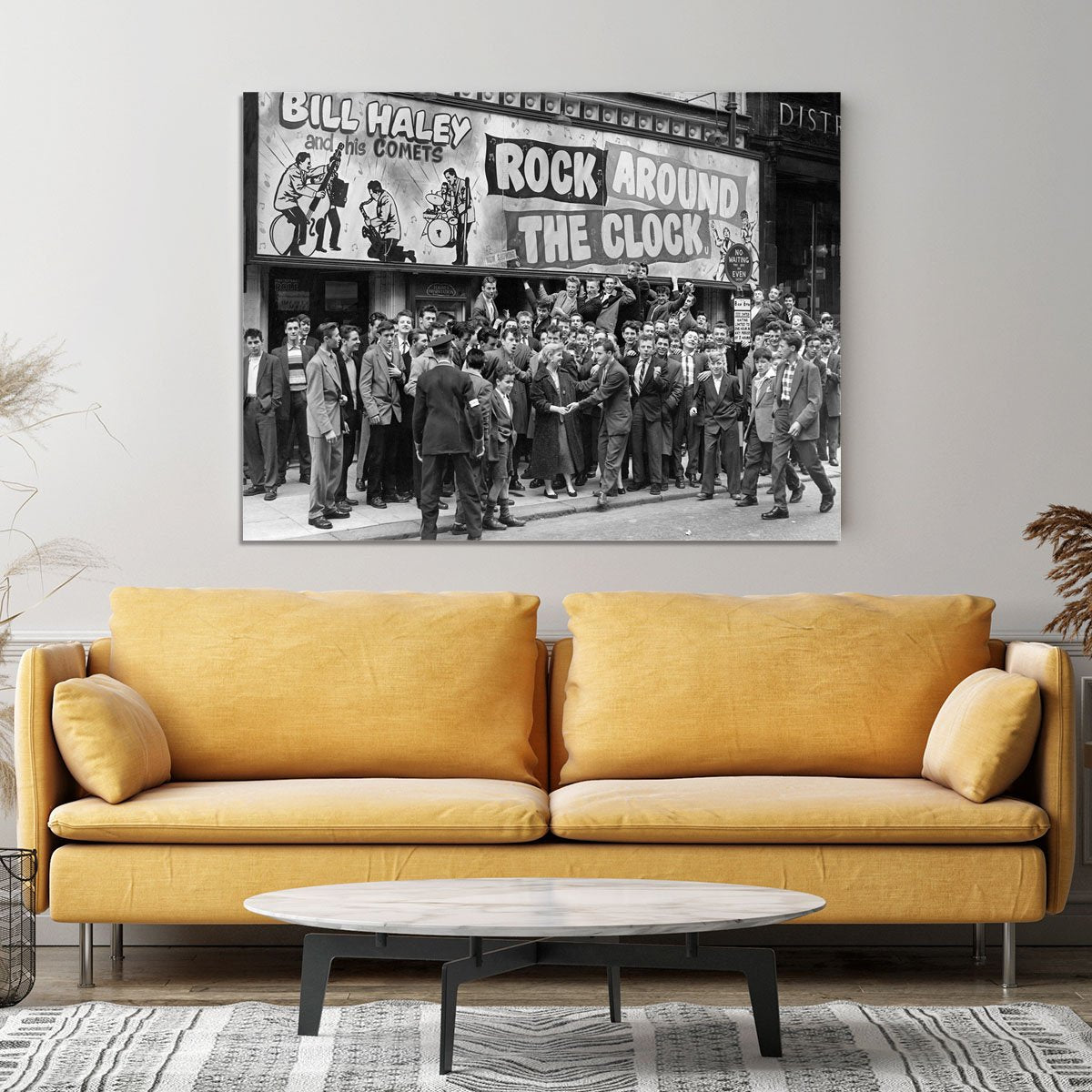 Crowd waiting to see Rock Around The Clock Canvas Print or Poster
