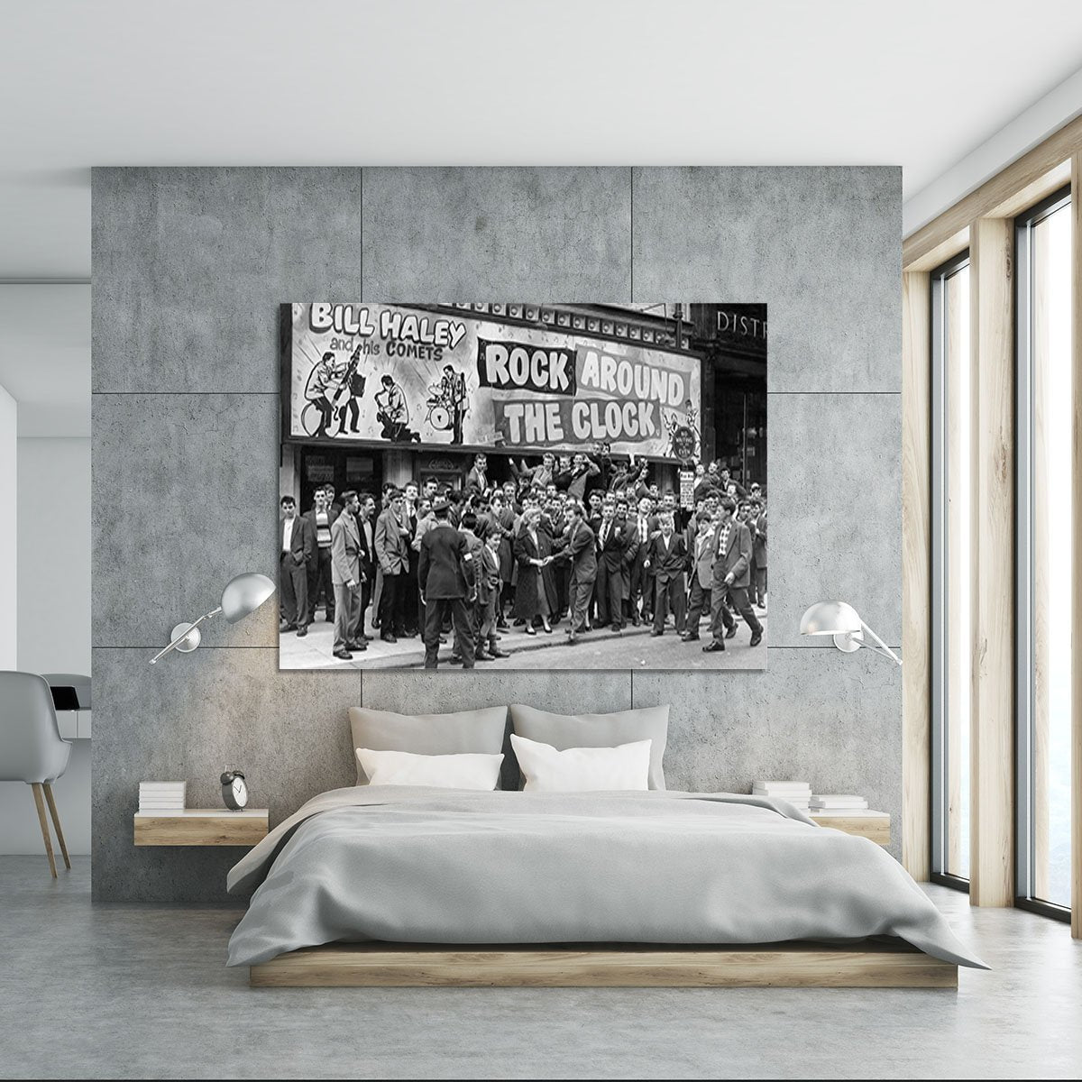 Crowd waiting to see Rock Around The Clock Canvas Print or Poster