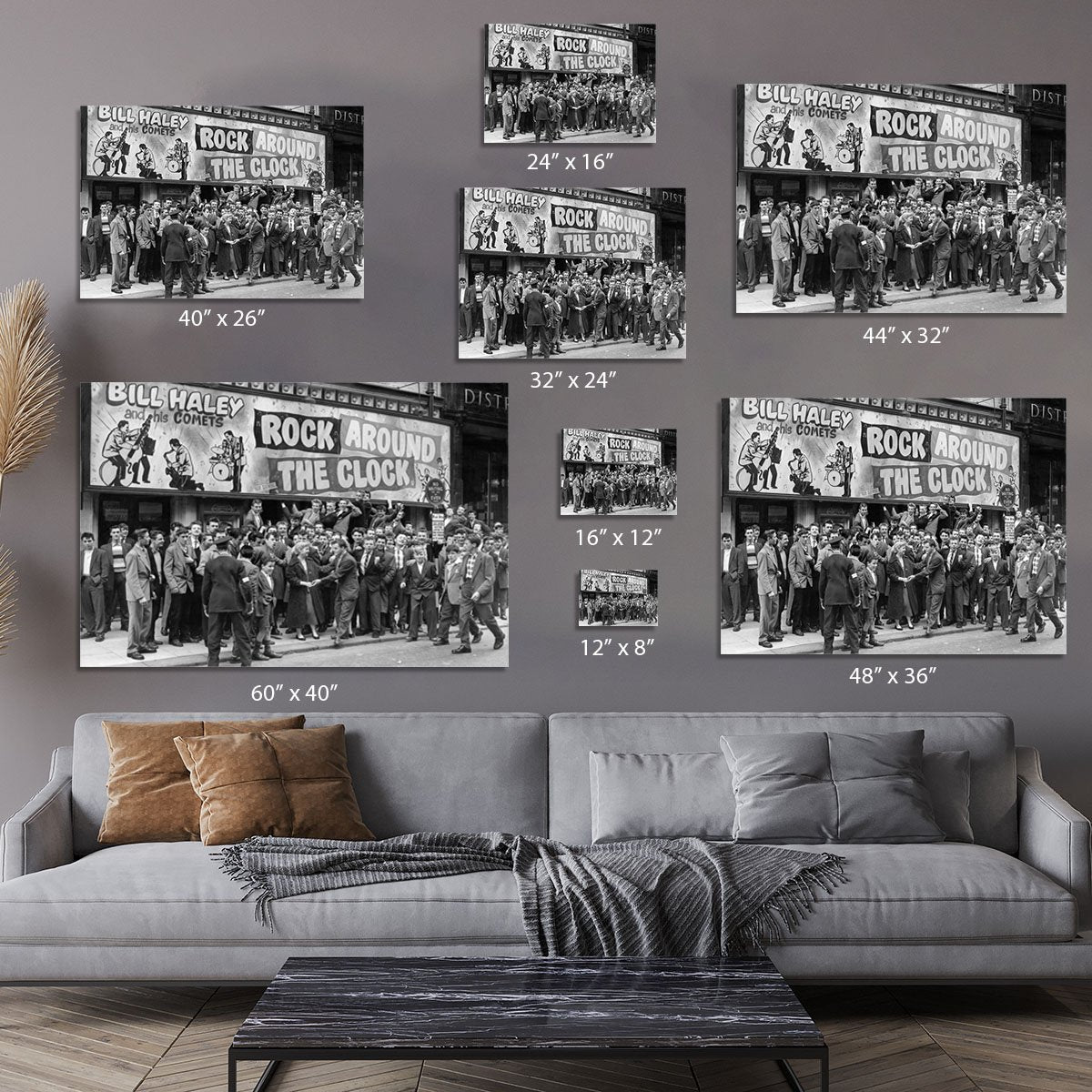 Crowd waiting to see Rock Around The Clock Canvas Print or Poster