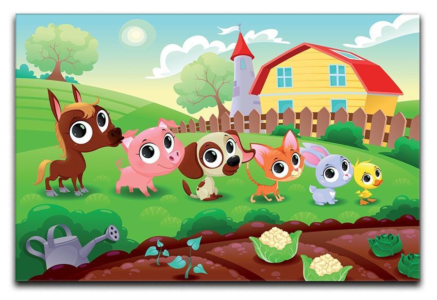 Cute Littest farm animals in the garden Canvas Print or Poster - Canvas Art Rocks - 1