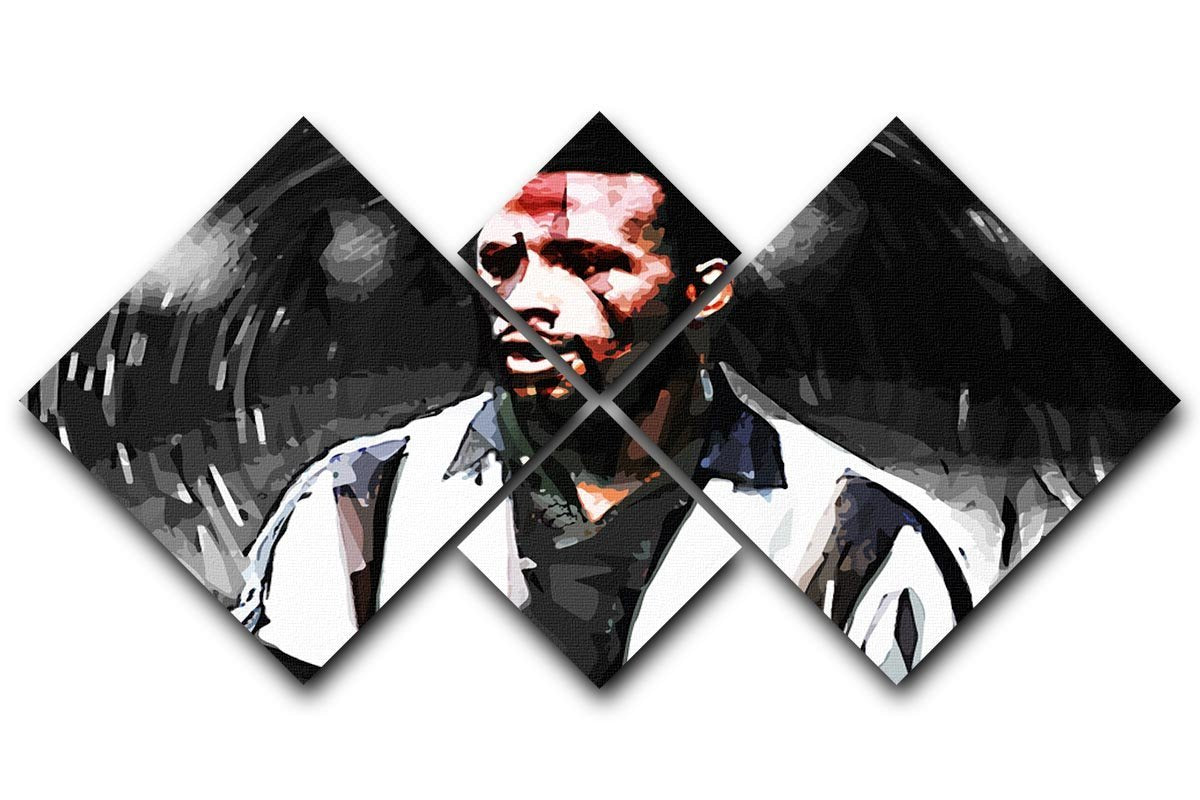 Cyrille Regis 4 Square Multi Panel Canvas  - Canvas Art Rocks - 1