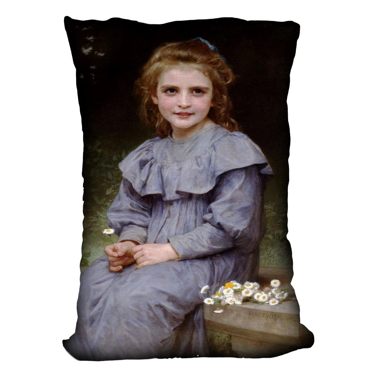 Daisies By Bouguereau Throw Pillow