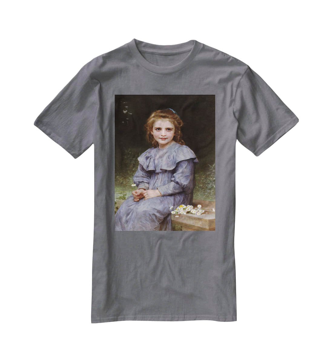 Daisies By Bouguereau T-Shirt - Canvas Art Rocks - 3