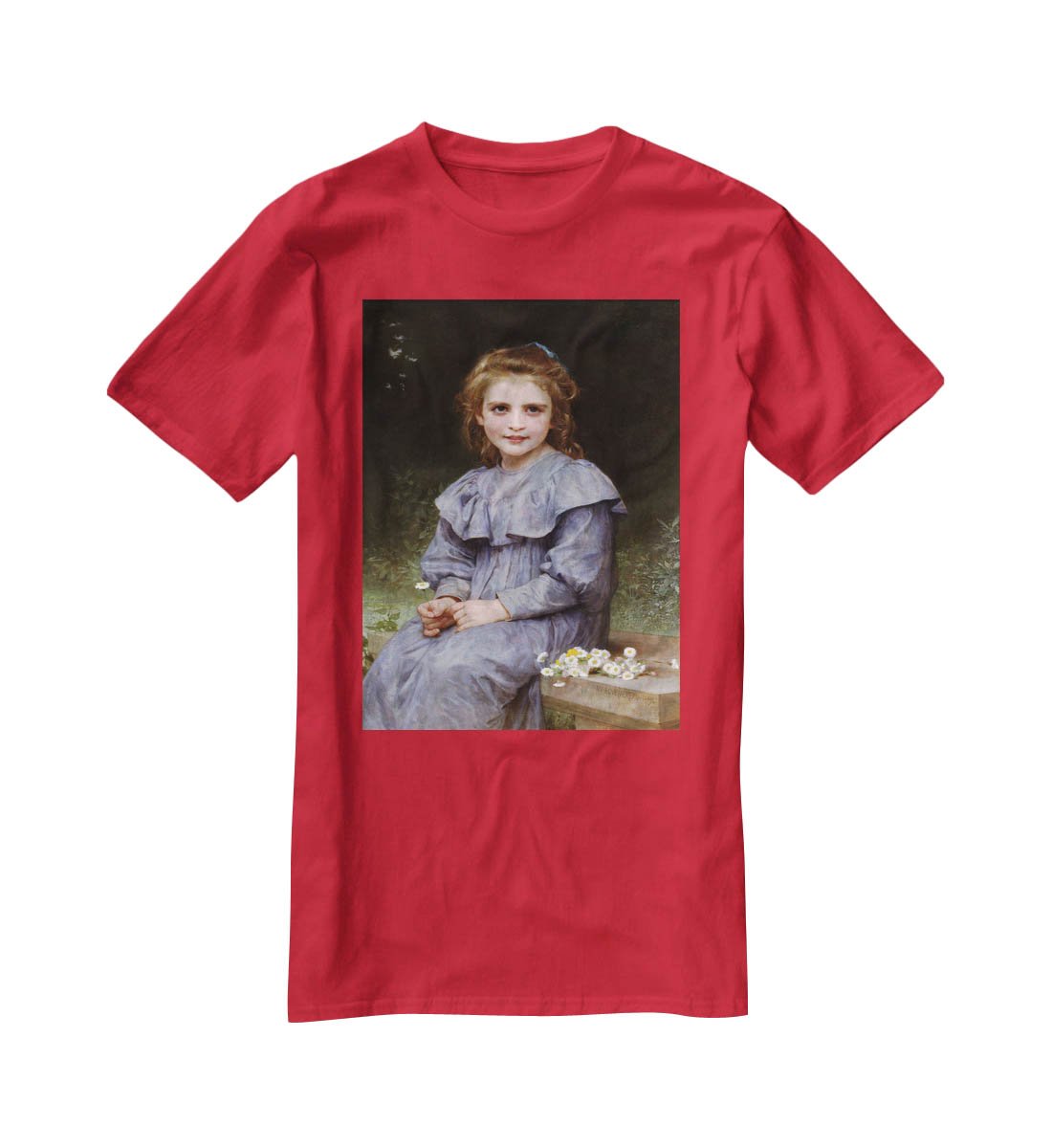 Daisies By Bouguereau T-Shirt - Canvas Art Rocks - 4