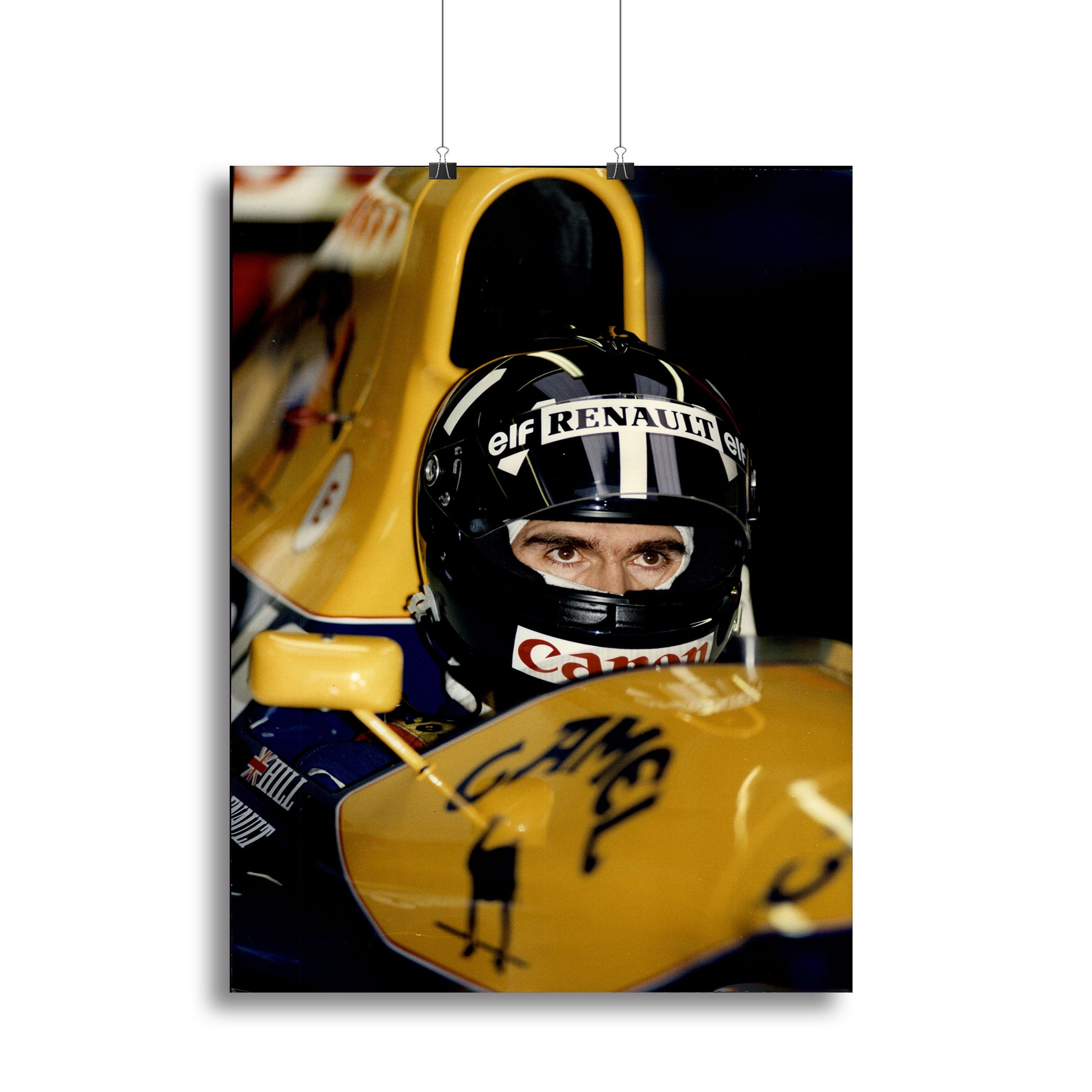 Damon Hill at Silverstone Canvas Print or Poster
