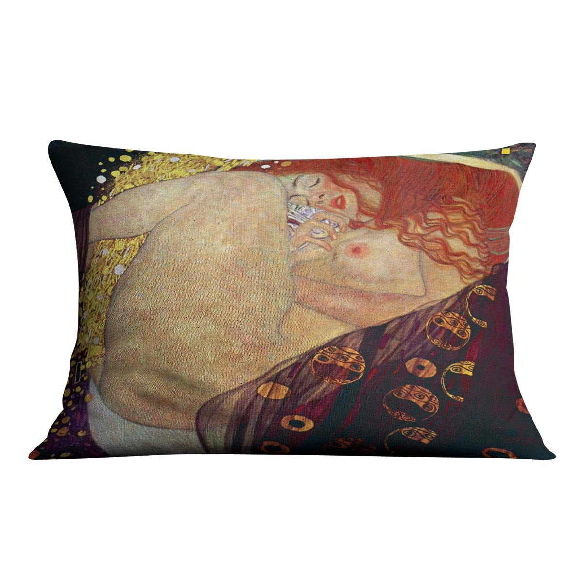 Danae by Klimt Throw Pillow