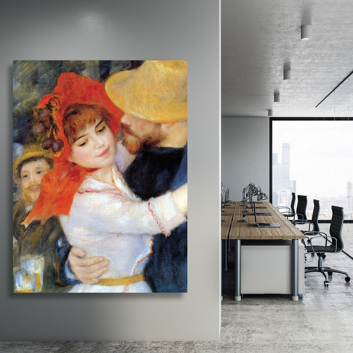 Dance in Bougival Detail by Renoir Canvas Print or Poster