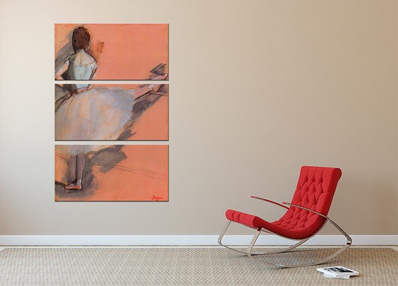 Dancer at the bar 1 by Degas 3 Split Panel Canvas Print - Canvas Art Rocks - 2