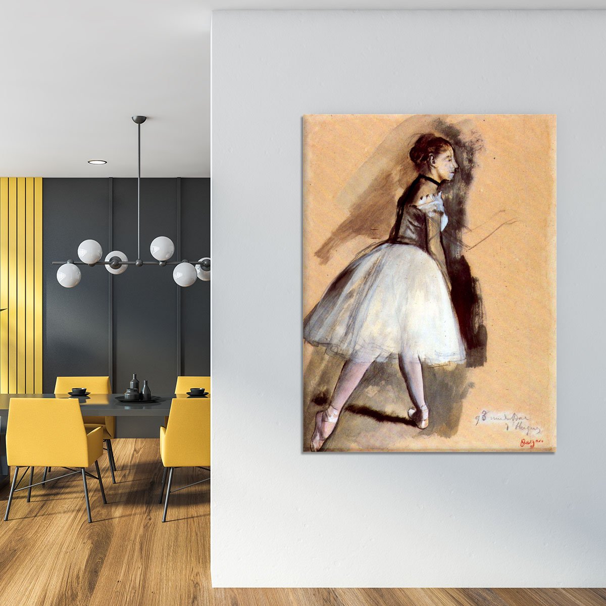 Dancer in step position 1 by Degas Canvas Print or Poster